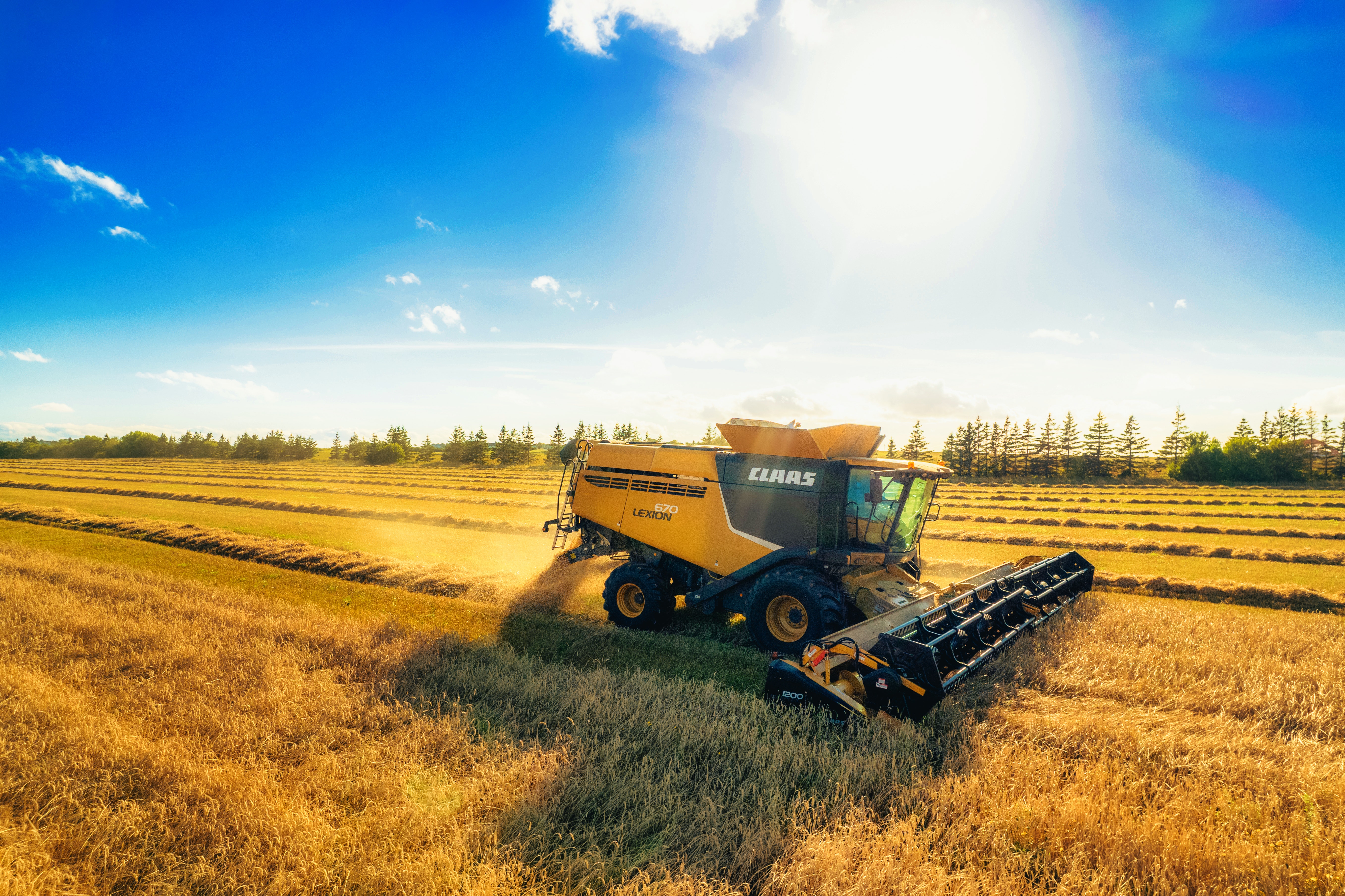 Combine harvesting